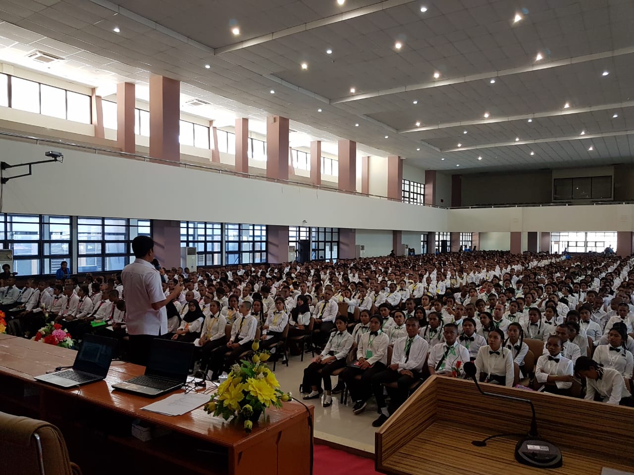Diseminasi Informasi P4GN bagi 1800 Mahasiswa Politeknik Negeri Kupang Dalam Rangka Program Pengenalan Kehidupan Kampus bagi Mahasiswa Baru (PPKMB) Diseminasi Informasi P4GN bagi 1800 Mahasiswa Politeknik Negeri Kupang Dalam Rangka Program Pengenalan Kehidupan Kampus bagi Mahasiswa Baru (PPKMB)