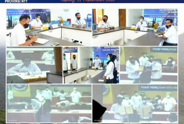 BNN Provinsi NTT Mengikuti Kegiatan Penandatanganan Nota Kesepahamam antara BNN RI dengan Kementerian Desa, Pembangunan Daerah Tertinggal dan Transmigrasi RI Secara Virtual