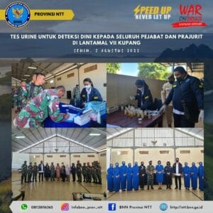 Sosialisasi P4GN dan Tes Urine di Lantamal VII Kupang