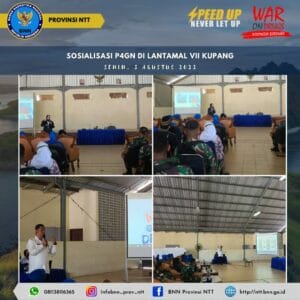 Sosialisasi P4GN dan Tes Urine di Lantamal VII Kupang