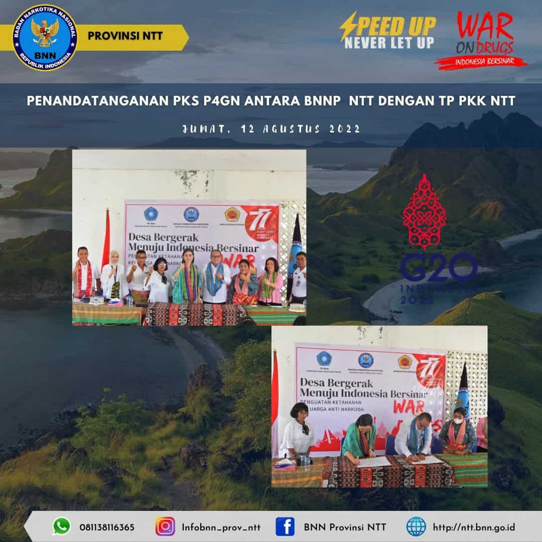 Penandatanganan PKS antara BNNP NTT dan TP PKK Provinsi NTT WhatsApp Image 2022 08 12 at 6.37 .45 PM