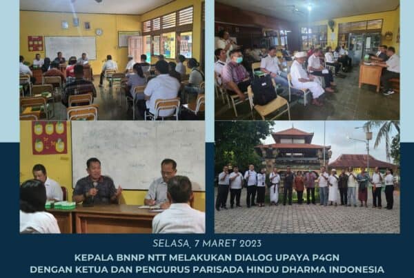 Kepala BNNP NTT melakukan dialog upaya P4GN dengan Ketua dan Pengurus Parisada Hindu Dharma Indonesia (PHDI) NTT